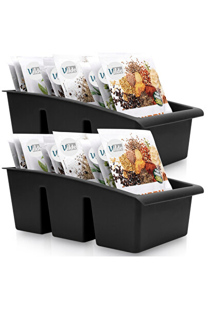 Orion Set organizator de condimente negru, 2 bucăți, 25x15x9 cm