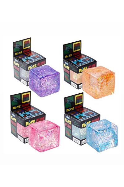 ANGELSS JEWELLERY Needoh Nice Cube Sensory Squishy Stres Oyuncağı - Süper Yumuşak Kare Squish KARIŞIK RENK GÖNDERİM YAPILMAKTADIR Simli Küp Squishy Sukuşi
