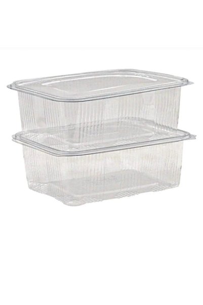 ÇELİKER Disposable Storage Container with Plastic Lid Leak Proof Container 750 ml 100 Pieces