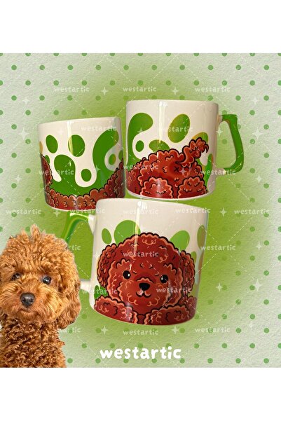westartic westdogs Toy Poodle Cockapoo Karamel Kaniş Köpek Tasarım Kupa Finca...