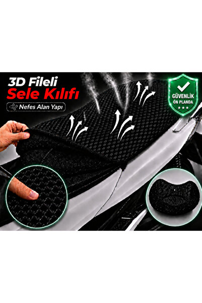 Vi Caro Husă de șa pentru motocicletă Apachi Pusat, Husă de șa cu plasă 3D, P...