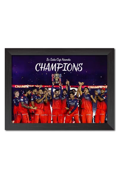 ALAYRA International Alayra RCB Champion Posters Virat Kohli Poster Bangalore...