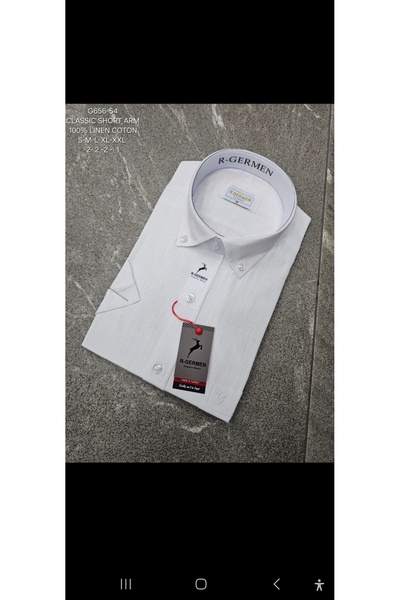 Cinar erkek giyim Men's Shirt Short Sleeve Pocket Linen Summer Classic Dad