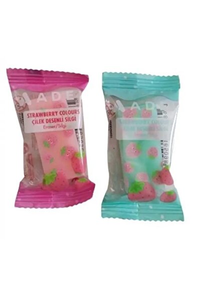 Adel Strawberry Patterned Erasers - 4 Pieces