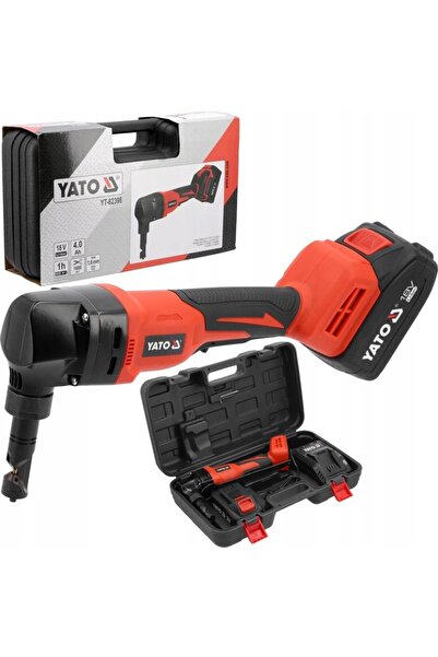 yato YT-82398 Cordless Sheet Metal Shears 18V 4Ah Set with Charger, 1.8 kg