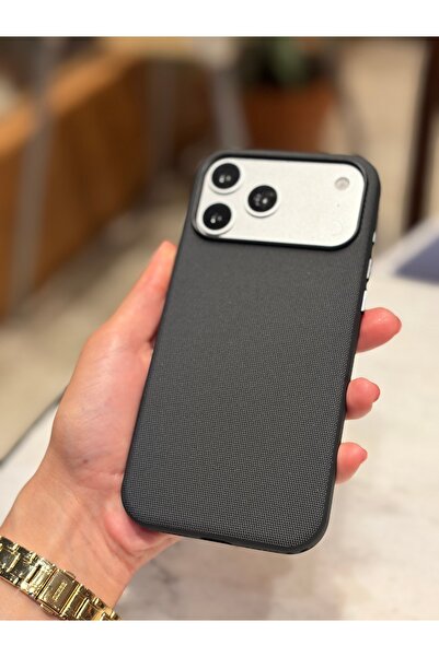 daystar İphone 17 Pro Max ile Uyumlu Gizli Magsafeli Premium Siyah Tech Dokuma Telefon Kılıfı