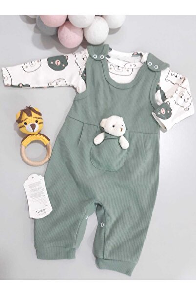 Sönmez Baby OYUNCAK AYILI PENYE SALOPET TULUM BLUZLU İKİLİ BEBE TAKIMI