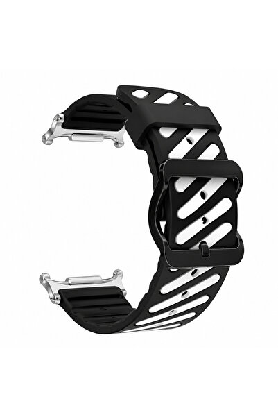 Dexmon Samsung Galaxy Watch 7 Ultra 47mm Uyumlu Silikon Hibrit Çift Renk Kord...