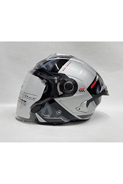 MT Cosmo Arrow C2 Parlak Renk Güneş Vizörlü Yarım Kask