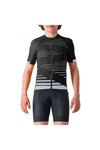 Castelli Παιδικό ποδηλατικό μπλουζάκι Aero -Μαύρο/Λευκό- 4 ετών