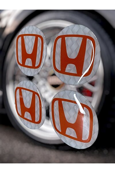 Damla Etiket Honda Wheel Hub 4-Piece Universal Wheel Hub 3D Wheel Emblem Drop...