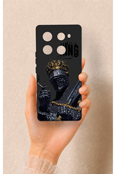 Vip Case İnfinix Note 40 Pro Uyumlu King Desenli Silikon Kılıf