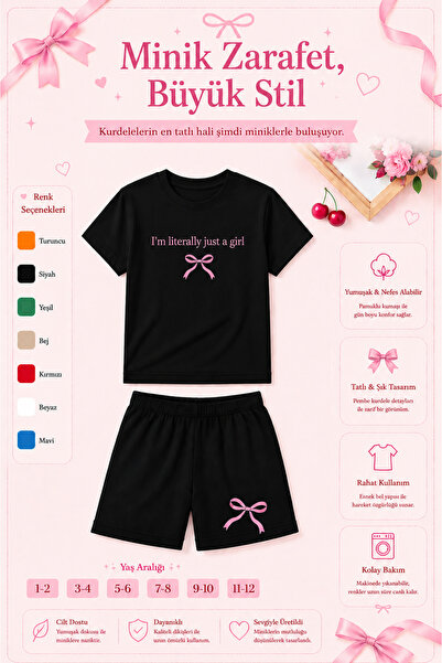 OVERMAX Set pentru copii cu imprimeu Just a Girl – Combinație din 2 piese: tr...