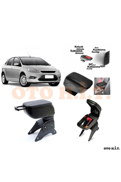 OTO H.İ.T. FORD FOCUS 2,5 Uyumlu Kol Dayama Ve Kolçak Sürgülü Bardaklıklı Aya...