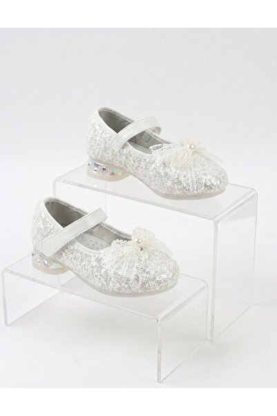MiniKids Sandale elegante Apawwa paiete Olivia alb