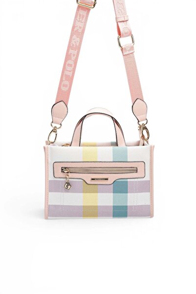 Silver Polo Lila - Pink Plaid Women's Handbag Sp1271