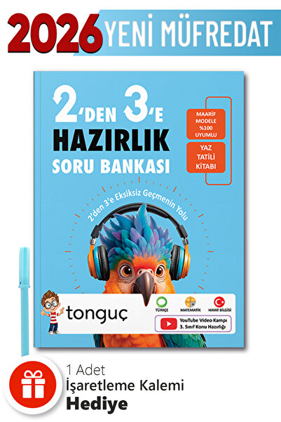 Tonguç Yayınları 2'den 3'e Hazırlık Kitabı + Hediyeli
