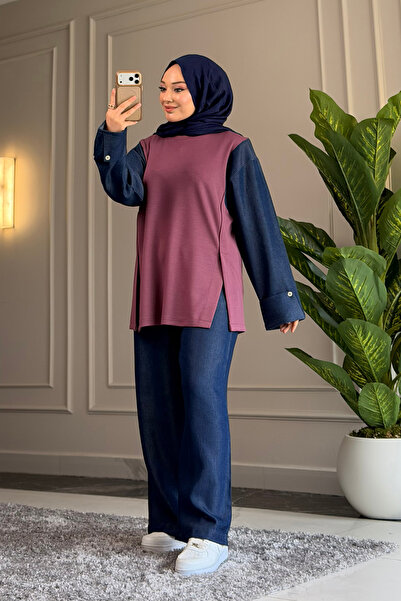 Suede Style 6448 - Set casual elegant și confortabil din țesătură tricotată m...