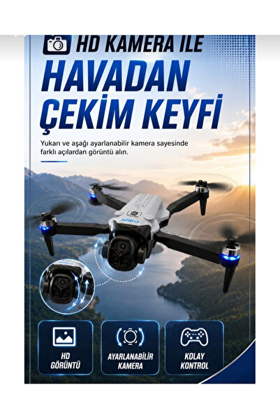 Everest Grup 25 Drone HD Kamera Fırçasız Motor Katlanabilir Uzaktan Kumandalı...
