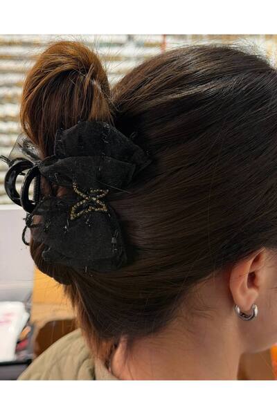 MD Moda Accessories مشبك معدني مزين بحجر الفراشة