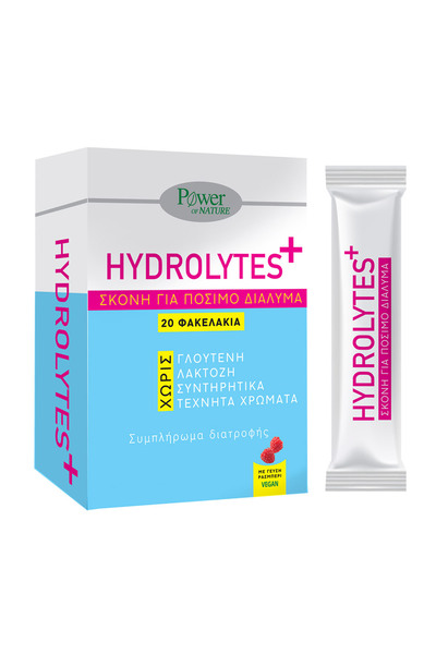 Power Health Hydrolytes+ Σκόνη για Πόσιμο Διάλυμα 20 Φακελάκια