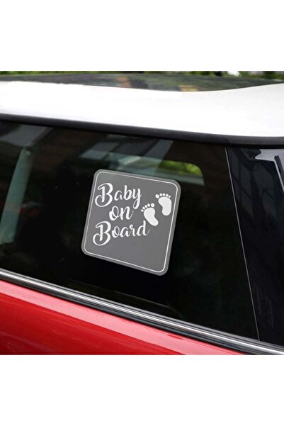 OEM Autocolant Auto Baby On Board, Alb, Vizibilitate Bună, 18x20cm