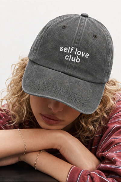 Eazy Co EAZY Self Love Club Unisex Καπέλο με κέντημα και ρυθμιζόμενο γείσο, κ...