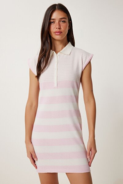 Hiccup ISTANBUL Rochie mini bodycon din tricot, cu dungi