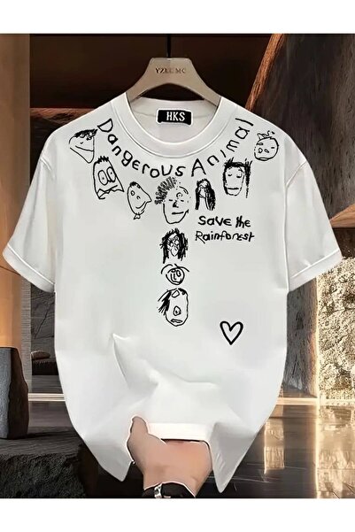 JANTIL MODA 🔥 Unisex Oversize 100% Cotton Crew Neck Short Sleeve T-Shirt 🔥