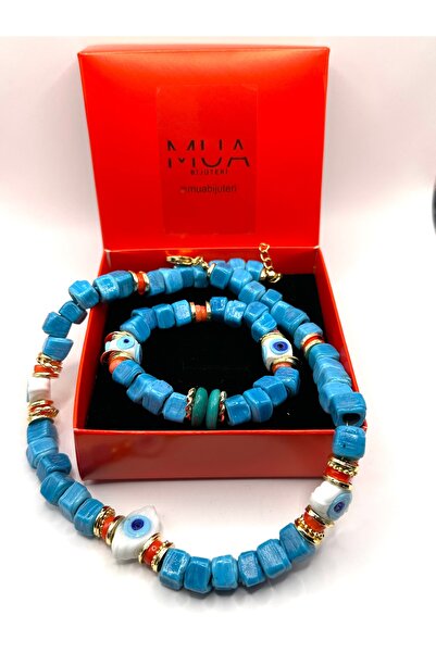 Mua Bijoux Glass Bead Necklace Bracelet Set