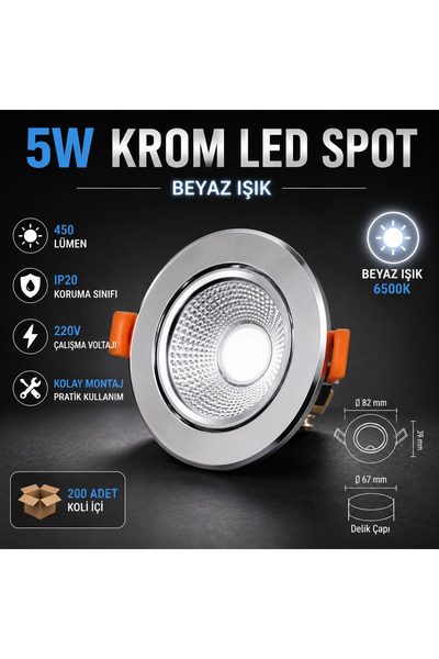 Noas 5 WATT COB LED KROM SPOT