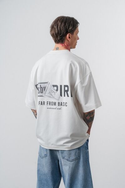 Respire x Itsbyzey Tricou supradimensionat Ecru