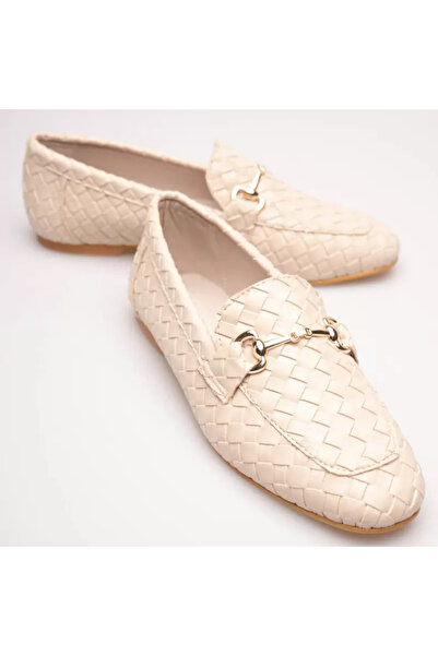 Barinoska Women's Daily Comfortable Knitted Patterned Gold Buckle Round Toe L...
