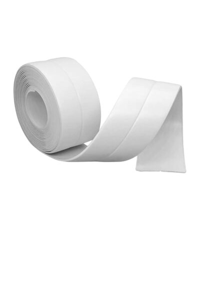Bukela 2 PCS White Caulk Tape, Self Adhesive Mildewproof Waterproof Caulk Strip