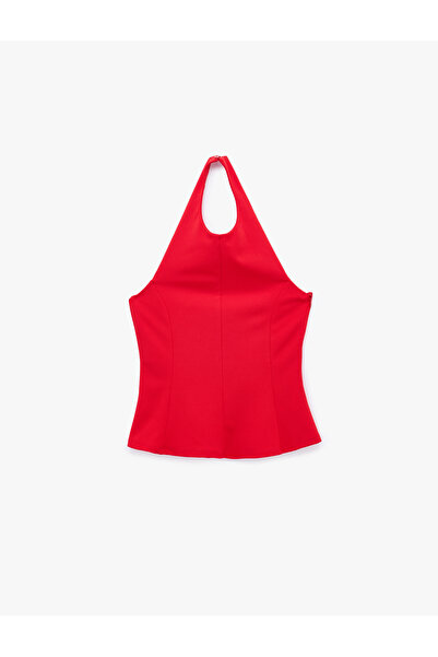 Koton Bluză peplum fără mâneci, cu decolteu halter și talie accentuată, croia...