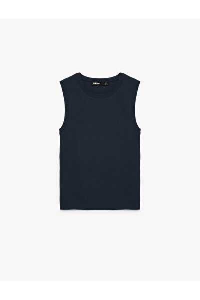 Koton Regular Fit Kolsuz Bisiklet Yaka Triko Bluz