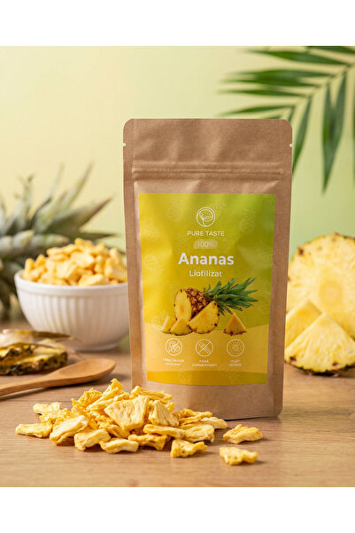 Pure Taste Ananas liofilizat Pure Taste, 100% , Fara Zahar Adaugat, 100g