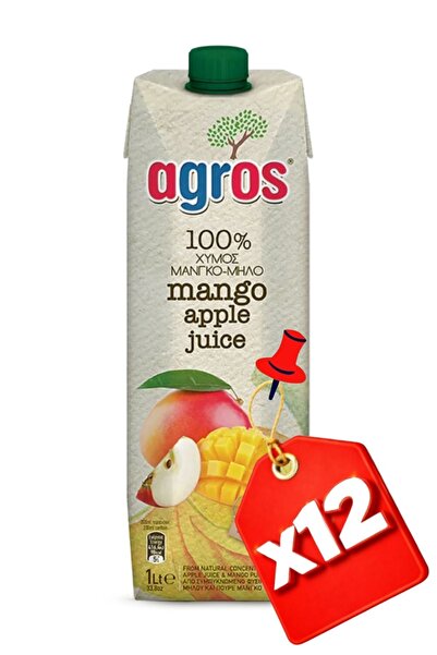 Agros 12x MANGO APPLE 100% 1000 ml
