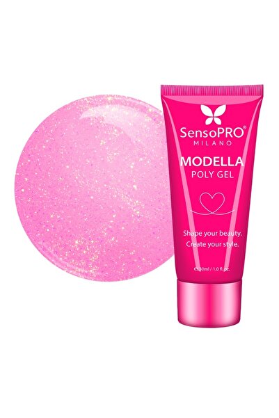 SensoPRO Milano Polygel MODELLA - Roz Înflorit, 30ml