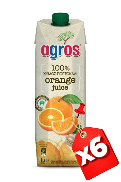 Agros 6x PORTOCALE 100% 1000 ml