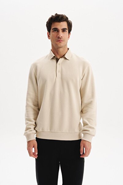 Arma Ar-Ma Men's Polo Collar Sweatshirt Basic Without Print Without Pockets K...
