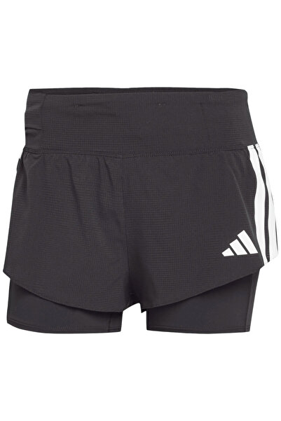 adidas Pantaloni scurți de alergare pentru femei Adizero 2in1 FW 2025-Negru-S