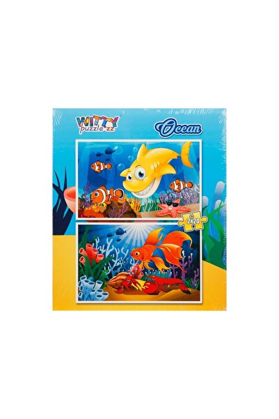 Witty Puzzlezz Puzzle Witty Puzzlezz, 2 x 20 piese, Ocean