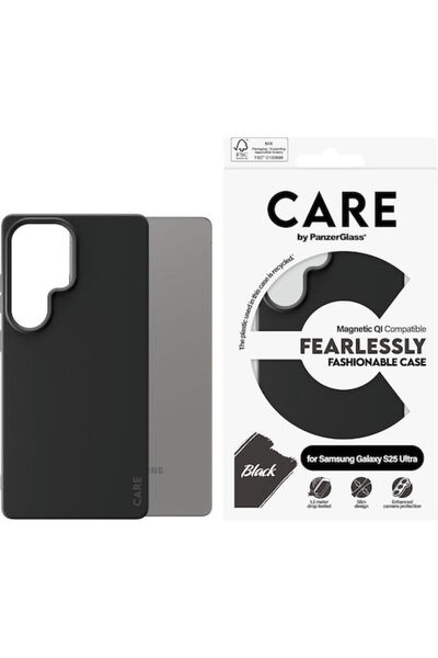 Panzer Glass PanzerGlass Fashion Qi Πίσω Κάλυμμα Σιλικόνης Μαύρο (Galaxy S25 ...