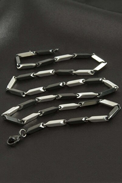 Marsilyan Square Luxury Steel Necklace Ilkel-Bjt940