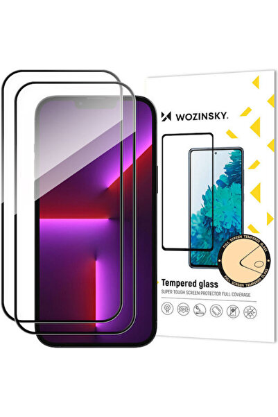 WOZINSKY Full Glue Full Face Tempered Glass 2pcs Black (iPhone 15 Plus / 16 P...