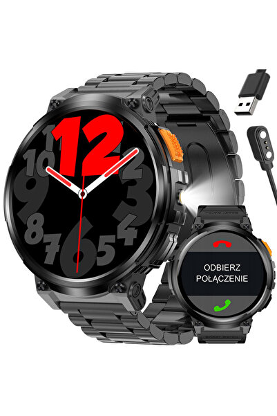 Gravity SMARTWATCH BĂRBĂTESC GT23-1 - LANTERNĂ, CUREA SUPLIMENTARĂ (sg031a)