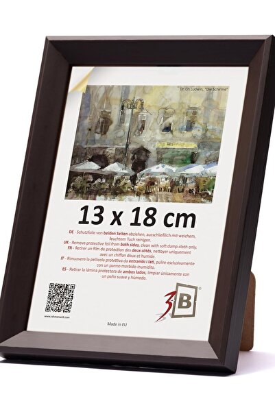 OEM Rama foto din lemn clasică, elegantă, 10x15 cm, cu suport, maro mokka