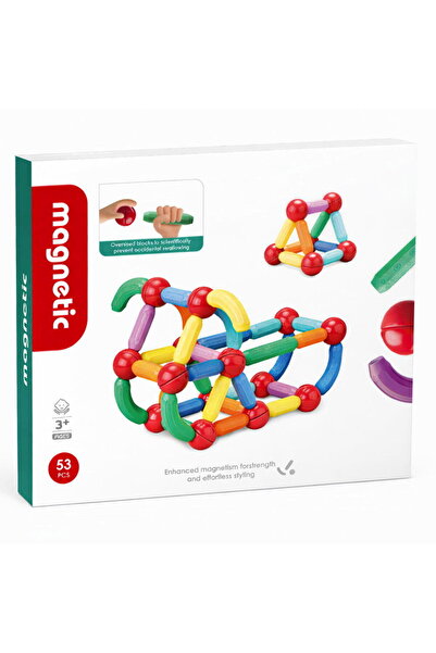 Bufnitel Set de constructie magnetic - Forme 3D (53 piese)