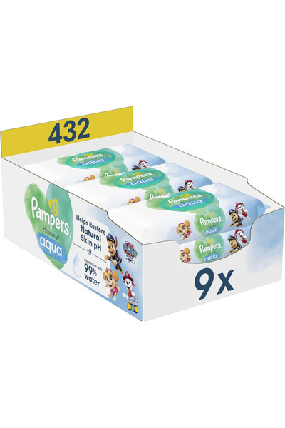 Pampers Șervețele umede pentru bebeluși Harmonie Aqua, ediție limitată Paw Pa...